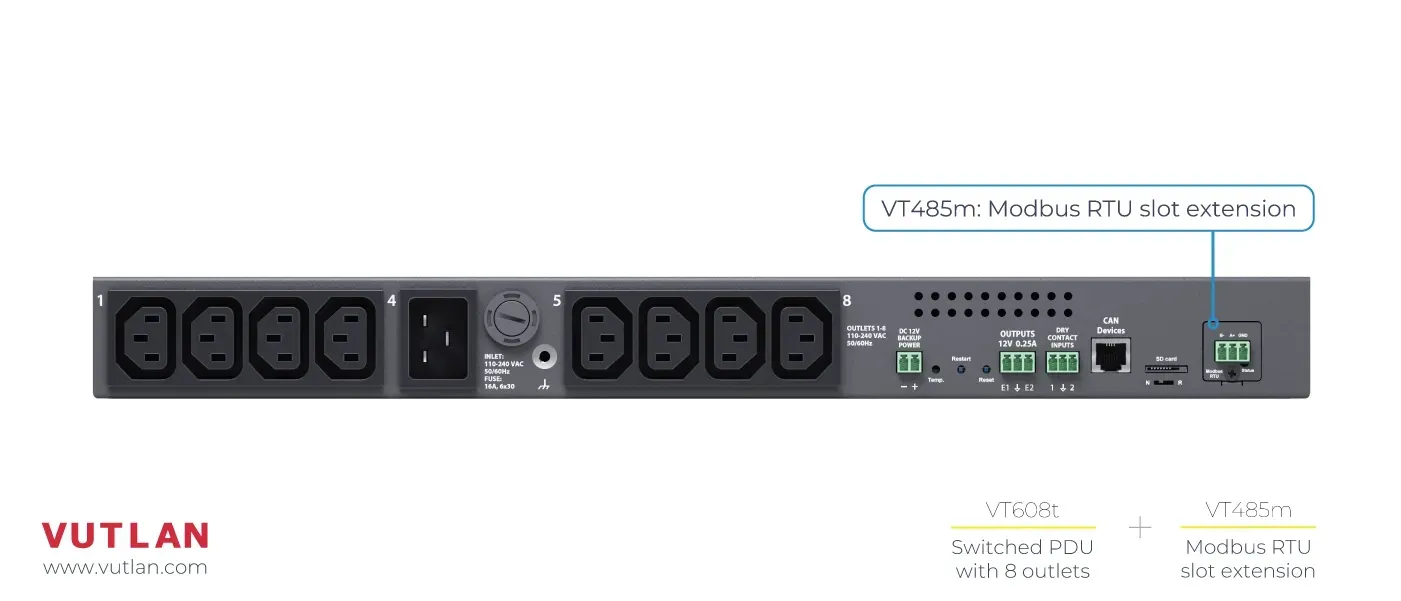 ماژول توزیع برق هوشمند ۸ پورت VT608t |Vutlan