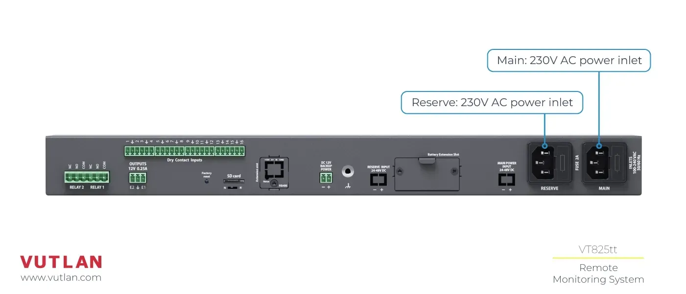 سامانه مانیتورینگ دیتا سنتر  VT825 | Vutlan