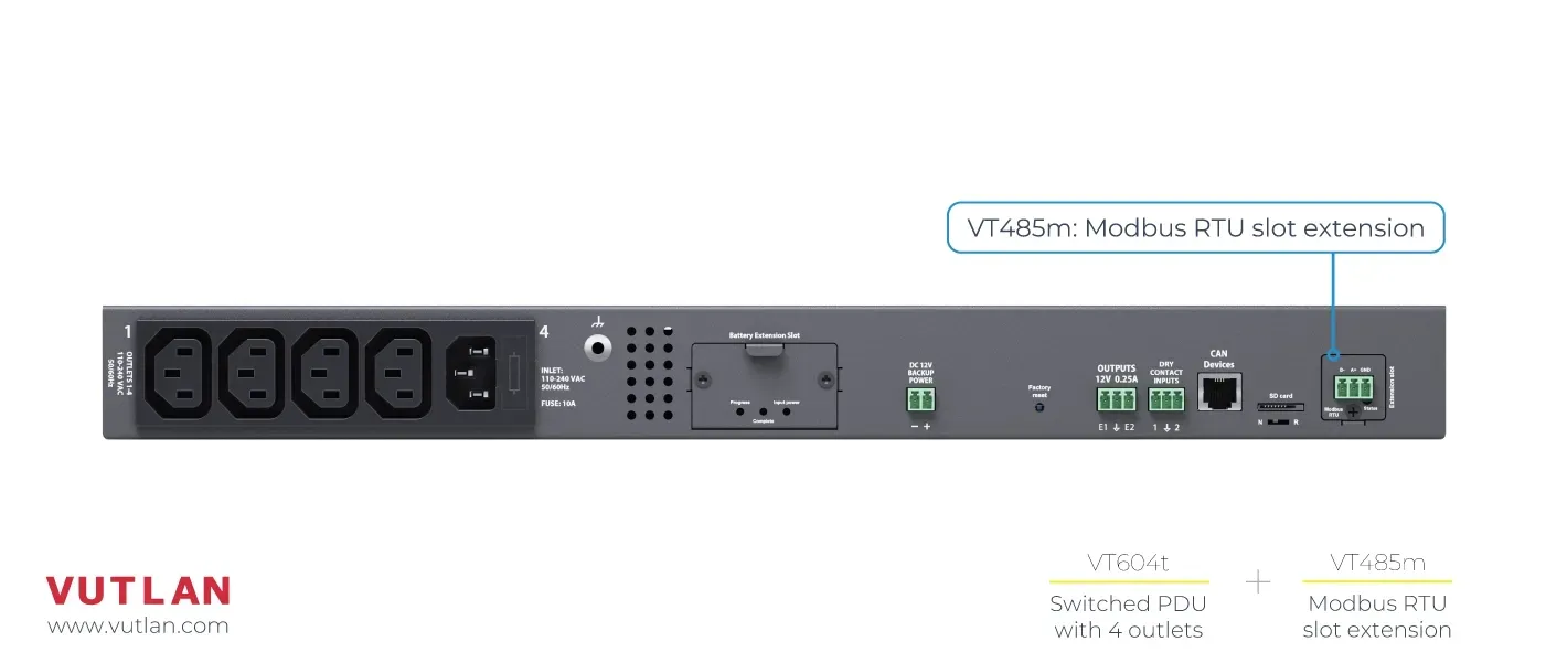 واحد توزیع برق هوشمند سوئیچ‌پذیر ۶ پورتی VT604t | Vutlan