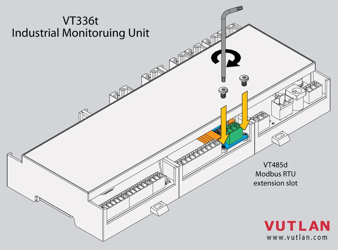 ماژول توسعه Modbus RTU مدل VT485m | Vutlan