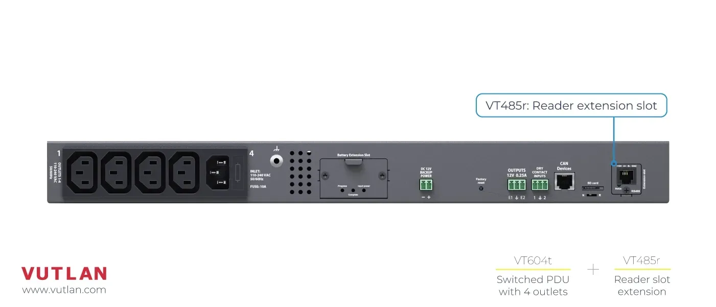 واحد توزیع برق هوشمند سوئیچ‌پذیر ۶ پورتی VT604t | Vutlan