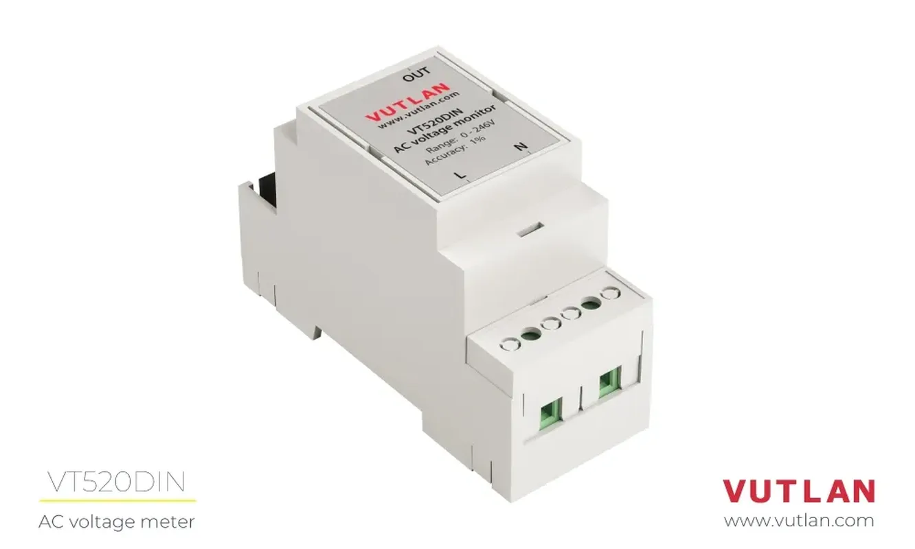 سنسور مانیتور ولتاژ AC مدل VT520DIN | Vutlan